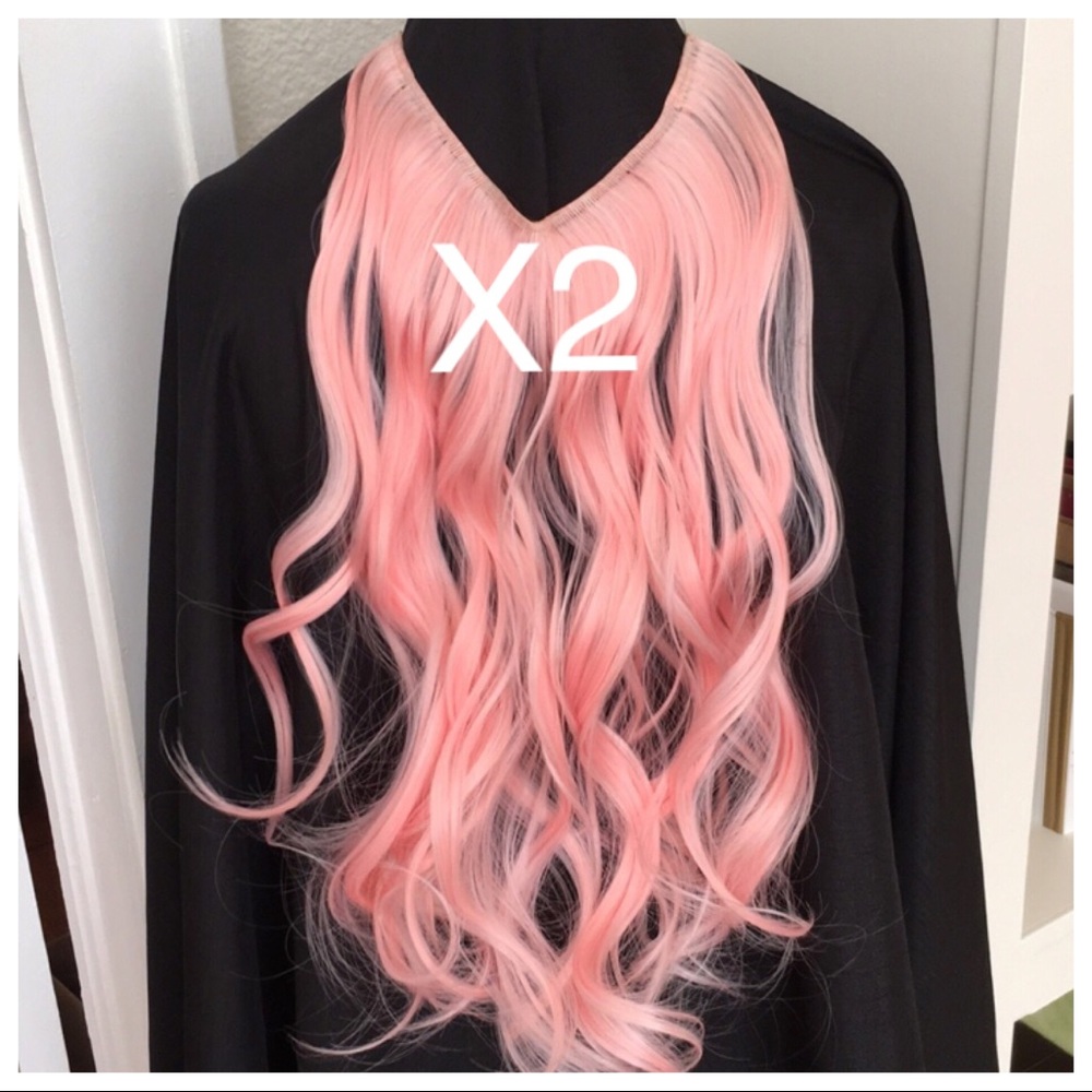 ⚡️Flash Sale⚡️Hidden Halo Pink Extension Curly 18”